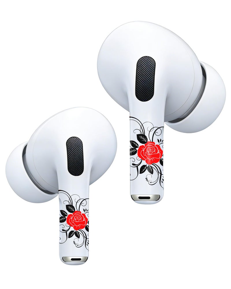 RockMax for AirPods 4 Skinï¼ŒPersonalized Rose Stickers for AirPods 1/2/3/4 & Pro 1/2/3, Compatible with AirPod Case, Durable Tattoo Wrap, Easy to Identify, Stylish Gift for Women and Girls - Image 1