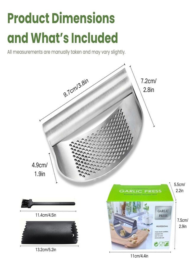 BOKKY Garlic Press Rocker 304 Stainless Steel Garlic Mincer & Crusher with Silicone Peeler and Cleaning Brush, Ergonomic Dishwasher Safe Garlic Chopper Kitchen Gadget for Seniors & Home Cooks - Image 5
