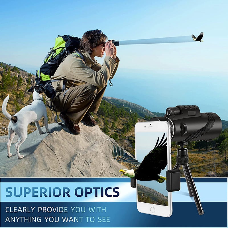 80X100 Telescope 12X50 Monocular Telescope 40X60 Astronomical Telescope Magnifying Glass Bird Watching Telescope - Image 3