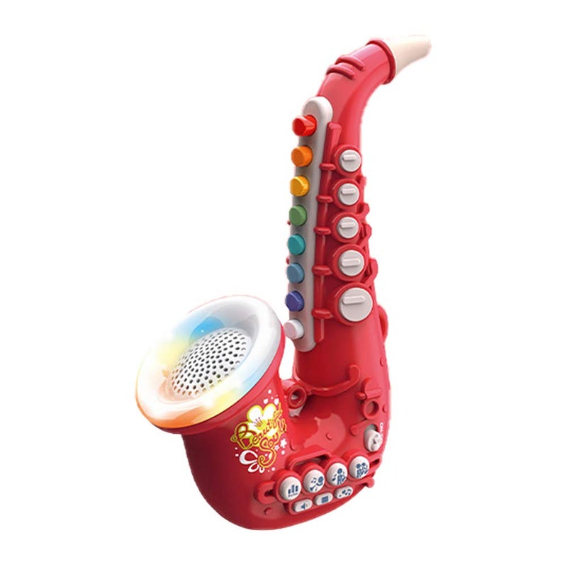 Smaroll Kids Saxophone Toy with Light and SoundMultifunctional Early Educational Toys Musical Instrument Toy for Toddler Girls Boys Beginners Music Simulation Mini Saxophone for Kids - Image 3