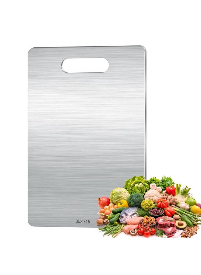 PalkSky Palksky Titanium Cutting Board, Stainless Steel Cutting Board For Kitchen, Titanium Chopping Board - 13.4"L x 9"W  - Image 1
