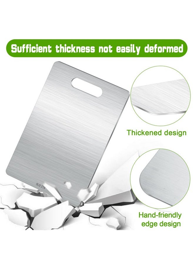 PalkSky Palksky Titanium Cutting Board, Stainless Steel Cutting Board For Kitchen, Titanium Chopping Board - 13.4"L x 9"W  - Image 5