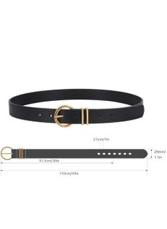 3 Pack Women's Leather Belts with Gold Buckle, Fit Waist 81-94cm, for Jeans & Dresses. - pzsku/Z1D7EB7FDE63A1A49CF0BZ/45/_/1735199903/fca38e8e-d03f-44bd-b70d-385ed80ef5ac