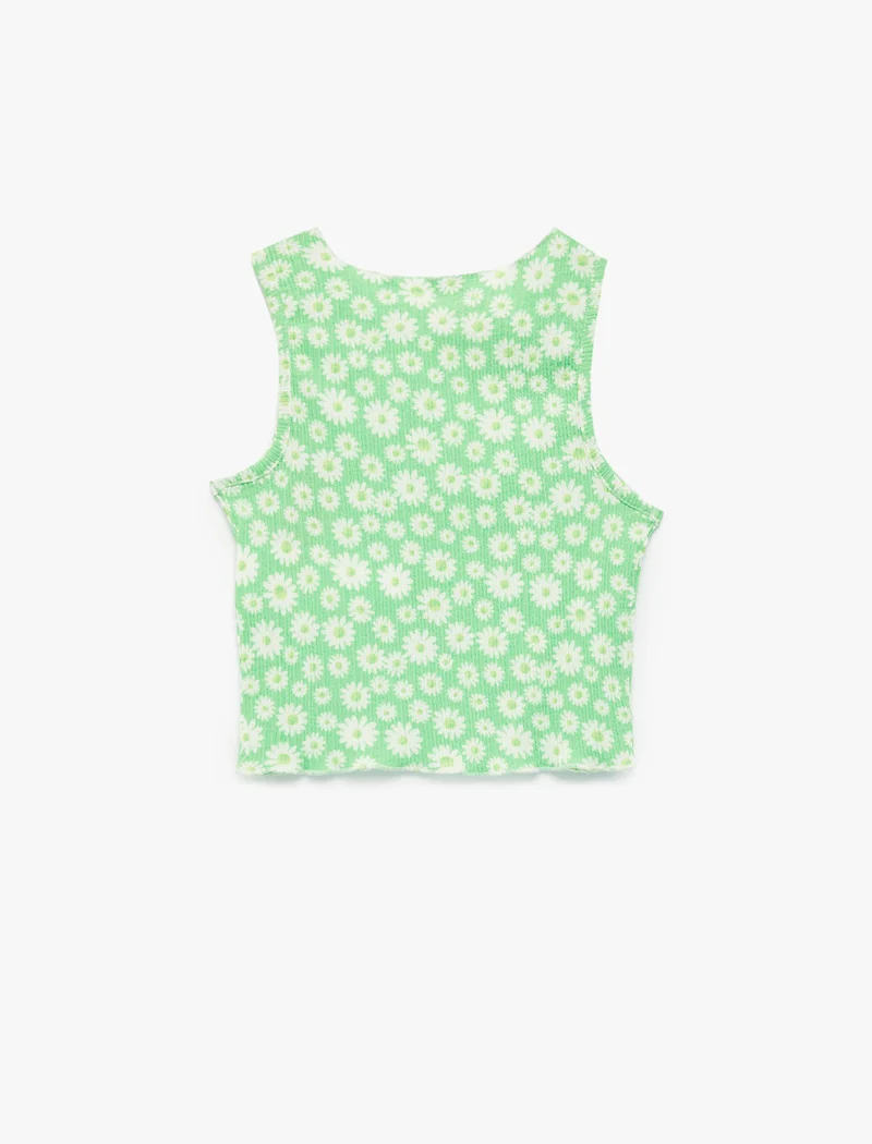 كوتون Floral Crop Blouse