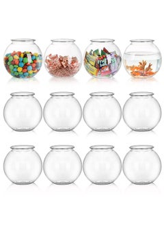 Kicko Kicko Plastic Decorative Fish bowl - Clear Bowls for Game Accessory, Parties or as Vases for Centerpieces - 16 Ounce Disposable Tub for Party Drinks - Ornament or Sweet Treats Holder, 12 Pack  - Image 4