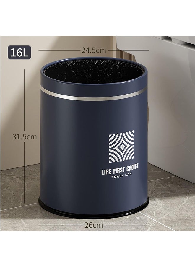 JCB CHIC Garbage Bin, Bathroom Wastebasket, Plastic Large capacity Trash Can, Living Room Kitchen Bathroom Round Waste Bin 16L  - Image 2