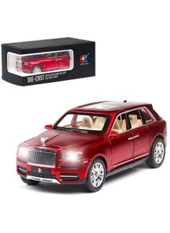 Swift 1:24 Rolls-Royce Cullinan Diecast Model Car, Zinc Alloy Pull Back Ty car with Sound and Light for Kids Boy Girl Gift, Red  - Image 1
