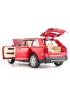 Swift 1:24 Rolls-Royce Cullinan Diecast Model Car, Zinc Alloy Pull Back Ty car with Sound and Light for Kids Boy Girl Gift, Red  - Image 3