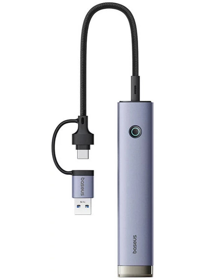 بيسوس Baseus UltraJoy 4in1 hub USB-A&USB-C to 4xUSB3.0+USB-C - Gray Gray - Image 3