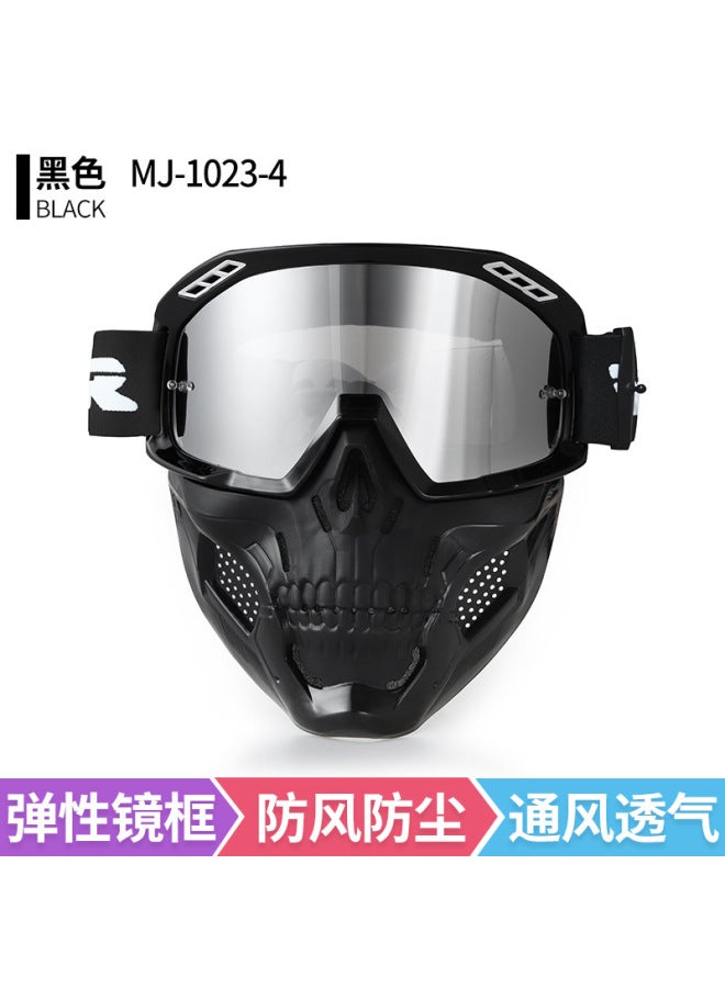 Black Vemar Trendy Face Mask Goggles Motorcycle 3/4 Helmet Helmet Goggles Goggles Windproof Sand Machine Car Goggles Face Mask