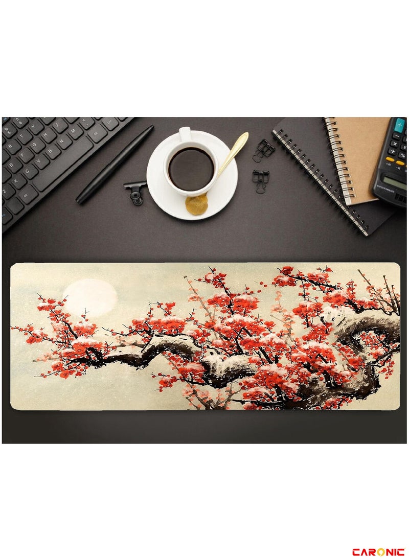 CARONIC - Large Gaming Mouse Pad with Superior Micro Weave Cloth Extended Desk Mousepad with Stitched Edges Non-Slip Base Water Resist Keyboard Pad For Gamer And Office Home - Image 1