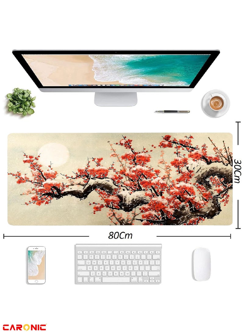 CARONIC - Large Gaming Mouse Pad with Superior Micro Weave Cloth Extended Desk Mousepad with Stitched Edges Non-Slip Base Water Resist Keyboard Pad For Gamer And Office Home - Image 1