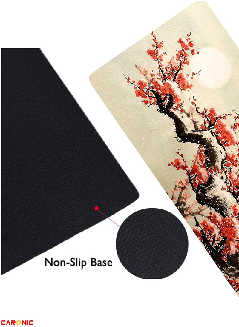 CARONIC - Large Gaming Mouse Pad with Superior Micro Weave Cloth Extended Desk Mousepad with Stitched Edges Non-Slip Base Water Resist Keyboard Pad For Gamer And Office Home - Image 1