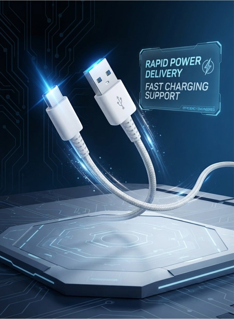 Charome Premium USB-A to USB-C Cable: Fast Charging, High-Speed Data Transfer, 1 Meter Length, Charging Protection, Sync Data, and Bending Resistant Durable Design Compatible with All iPhone Series, Windows And MacBook Pro, MacBook Air, iPad Pro, Samsung Galaxy S23/22/Z Fold/Z Flip, Google Pixel 7/6A,PS5, - Image 2