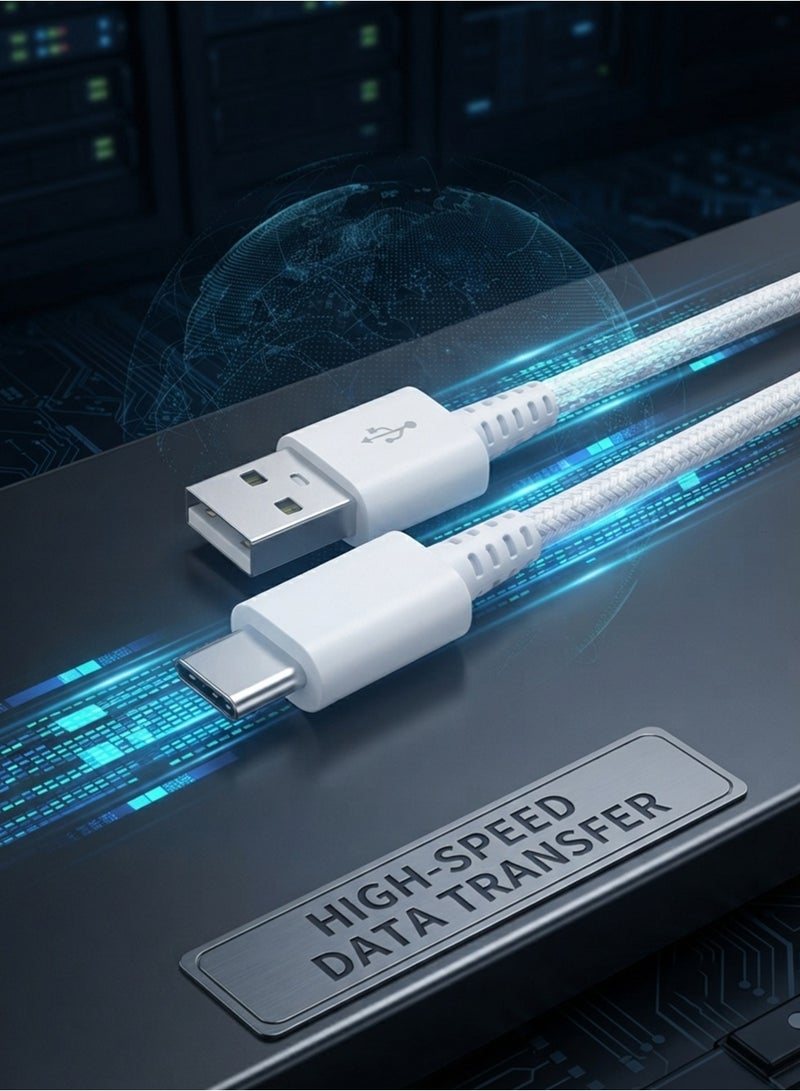 Charome Premium USB-A to USB-C Cable: Fast Charging, High-Speed Data Transfer, 1 Meter Length, Charging Protection, Sync Data, and Bending Resistant Durable Design Compatible with All iPhone Series, Windows And MacBook Pro, MacBook Air, iPad Pro, Samsung Galaxy S23/22/Z Fold/Z Flip, Google Pixel 7/6A,PS5, - Image 3