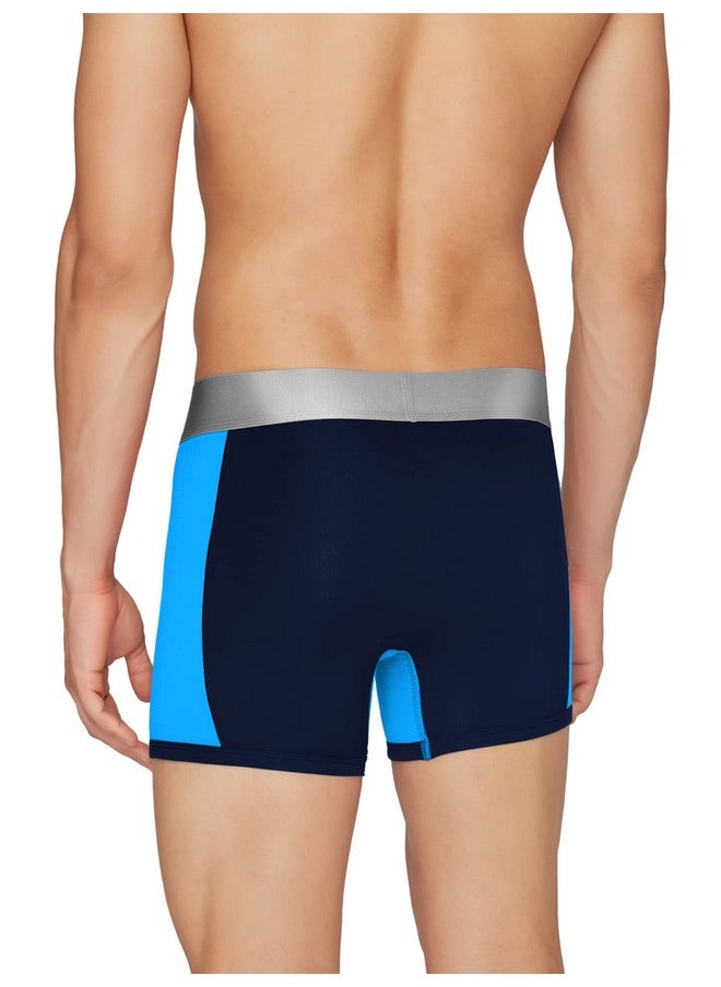 XYXX XYXX Men's Underwear Illuminati IntelliSoft Antimicrobial Micro Modal Trunk Pack of 2 (Black Iris & Tango Red;Black Iris & Brilliant Blue; L)  - Image 3