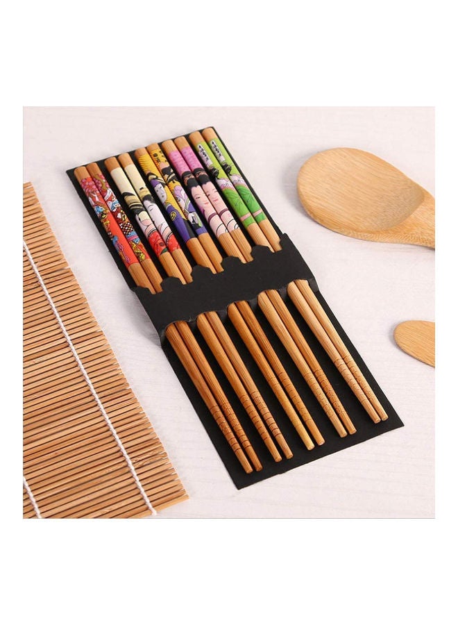 Loquat 9 Piece Sushi Making Kit Set Brown 180grams Multicolor Brown 180grams  - Image 4