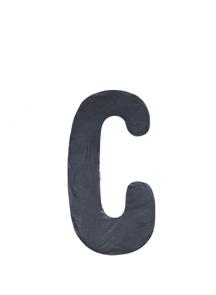 C-Shape Comfortable Maternity Pillow Microfiber Black - Image 2