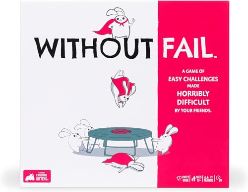 Exploding Kittens Without Fail by Exploding Kittens 2 Players Ages 10 20 Minutes to Play A Game of Easy Challenges Made Difficult Perfect for Couples Date Night and Teen or Adult - Image 1