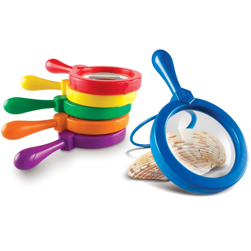 Learning Resources Jumbo Magnifiers - 6 Pieces, Ages 3+ Toddler Learning Toys, Exploration Toys for Kids, Magnifiers for Kids - Image 1