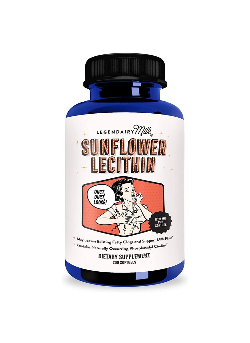 LEGENDAIRY Milk - A natural fat emulsifier that helps reduce sticking of milk and prevent fat 1200mg 200 Count Bottle - Image 1