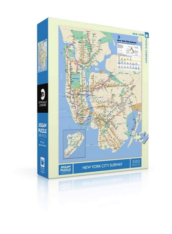 New York Puzzle Company Transit Maps New York Subway Map 500 Piece Jigsaw Puzzle - Image 3