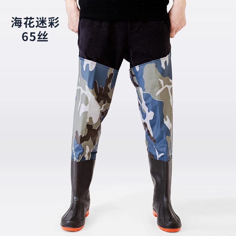High Waist Water Shoes Men'S And Women'S Paddy Field Boots Over-The-Knee Rice Transplanter Boots Soft Bottom Long Rain Shoes Long Rubber Boots Fishing Waterproof Pants - Image 3