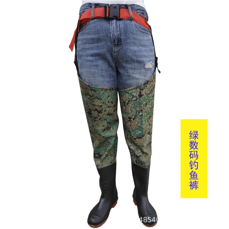 High Waist Water Shoes Men'S And Women'S Paddy Field Boots Over-The-Knee Rice Transplanter Boots Soft Bottom Long Rain Shoes Long Rubber Boots Fishing Waterproof Pants - Image 1