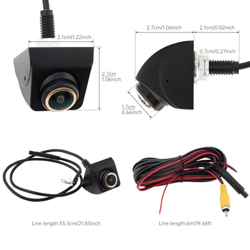 ePathChina Backup/Side View Camera, Waterproof IP68 Night Vision 1080P HD 170° Wide Angel Reverse Rear View Back up Camera with 6M Power Cable for Cars Pickup Trucks SUVs RVs Vans - Image 2