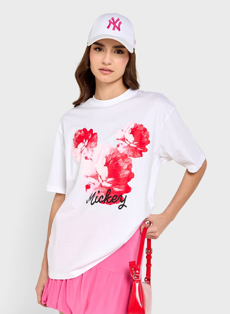 Disney Mickey Oversize Graphic T-Shirt - Image 1