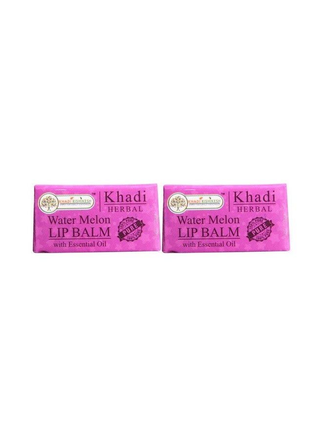 KHADI RISHIKESH Herbal Water Melon Lip Balm for crack and dry lips,moisturiing silky soft smooth lips-women mn -Combo Set Pack Of - 8GM x 2 (16gm)