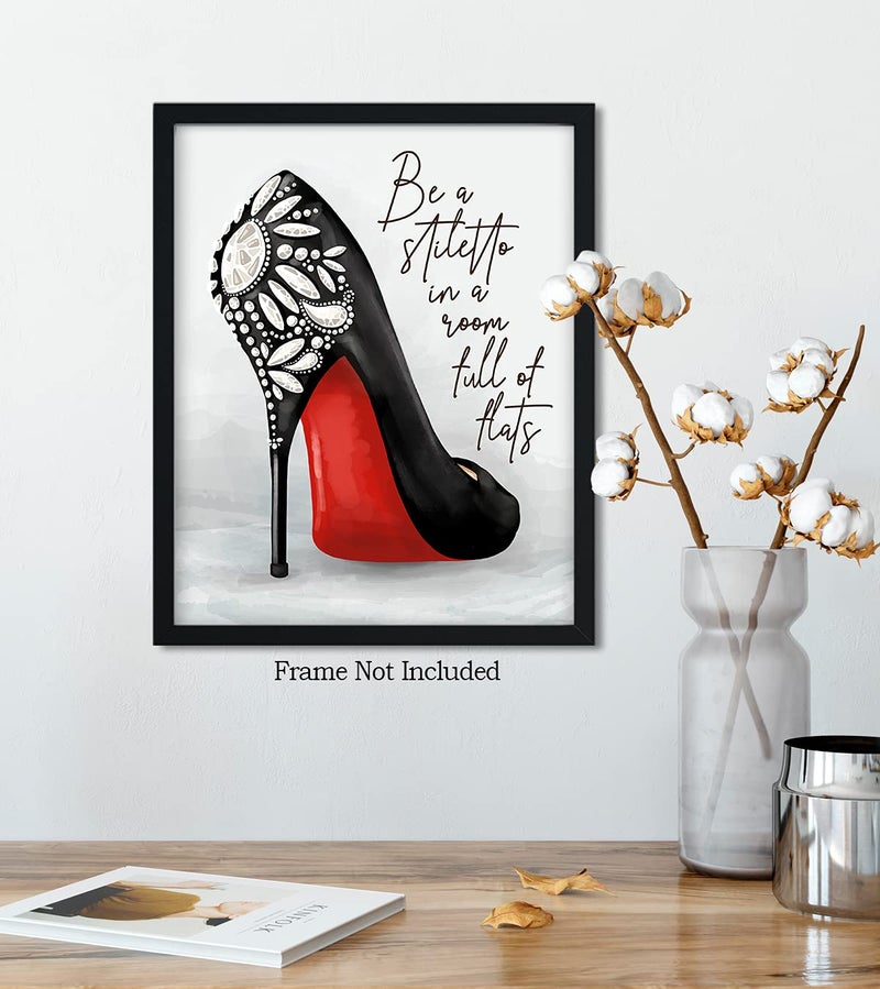 Govivo Be A Stiletto In A Room Full Of Flats - 8x10 Unframed Print - Shoes Fashion Quote Wall Decor Art - Image 5