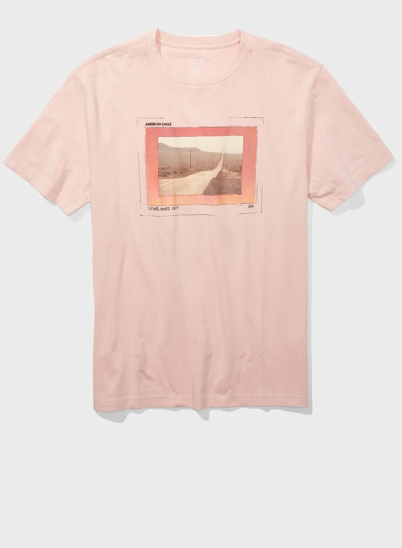 American Eagle Graphic Crew Neck T-Shirt