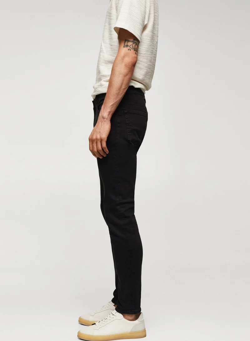 Mango Man Rise Wash Skinny Fit Jeans