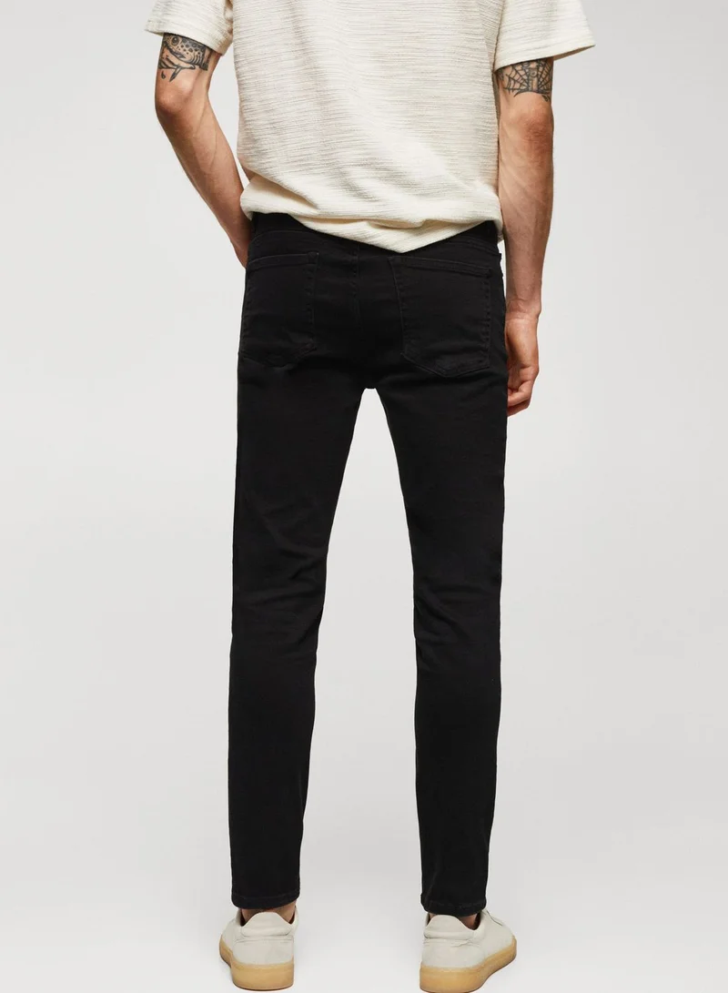 Mango Man Rise Wash Skinny Fit Jeans
