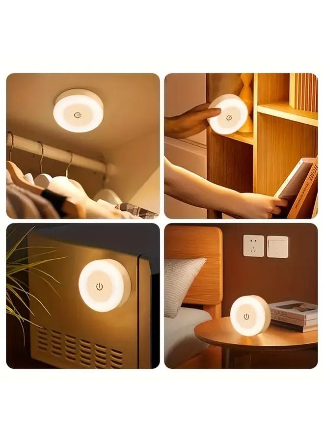 3 مصابيح ليد لاسلكية مع حساس لمس، مصباح ليلي قابل لإعادة الشحن عبر USB وقابل لتعديل الإضاءة - Image 4