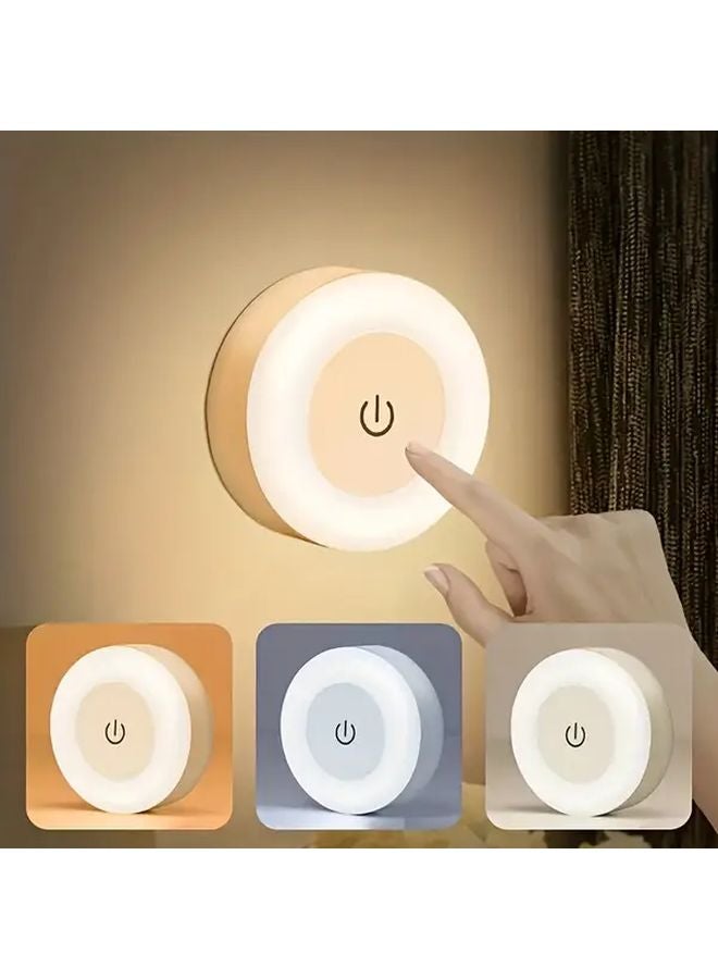 3 مصابيح ليد لاسلكية مع حساس لمس، مصباح ليلي قابل لإعادة الشحن عبر USB وقابل لتعديل الإضاءة - Image 2