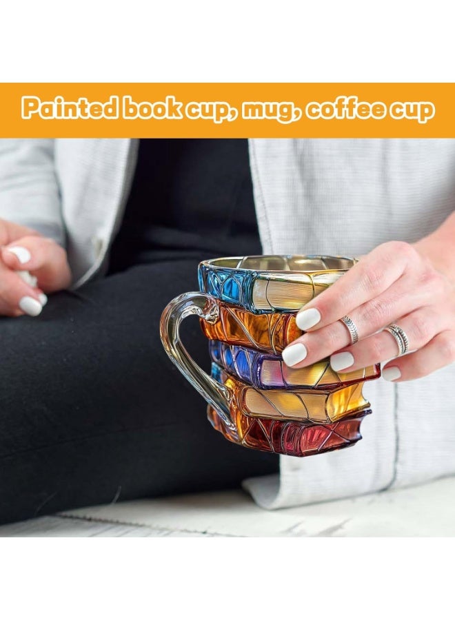 Ru syanl Painted Book Mug Novelty Coffee Mugs for Book Lover - Unique Coffee Mugs 325ml Cool Funny Bookish Cute Tumblers Books Worm Readers Writers Librarian Gifts Women  - Image 5
