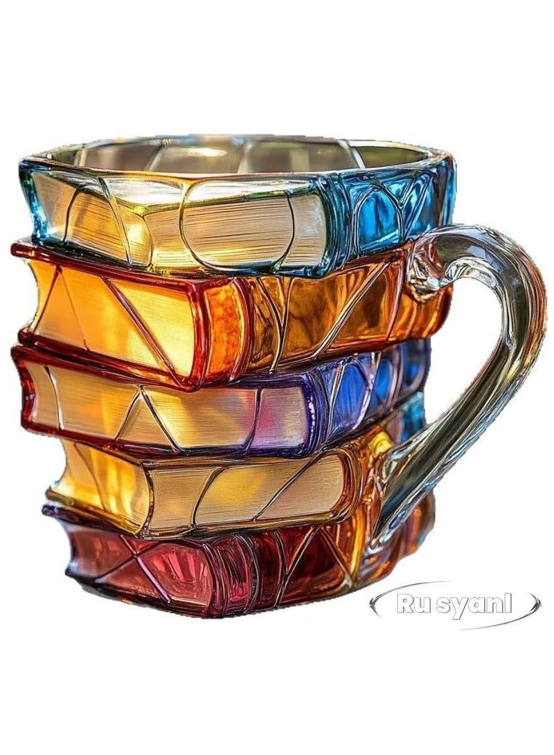 Ru syanl Painted Book Mug Novelty Coffee Mugs for Book Lover - Unique Coffee Mugs 325ml Cool Funny Bookish Cute Tumblers Books Worm Readers Writers Librarian Gifts Women  - Image 1
