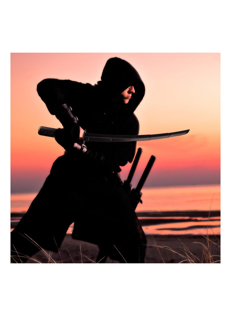 SYOSI 2 Pcs Telescopic Katana Toy, 3D Gravity Fidget Samurai Toy Retractable Samurai Sword Model Toys Funny Plastic Retractable Samurai Toy Creative Decompression Tricky Toy, Black - Image 5