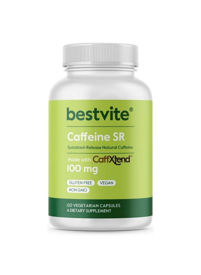 Health & Household Bestvite Caffeine 100Mg Sr (120 Vegetarian Capsules) - Sustained Release Caffeine Pills - Vegan - Non Gmo - Gluten Free - Natural Caffeine Pills  - Image 1