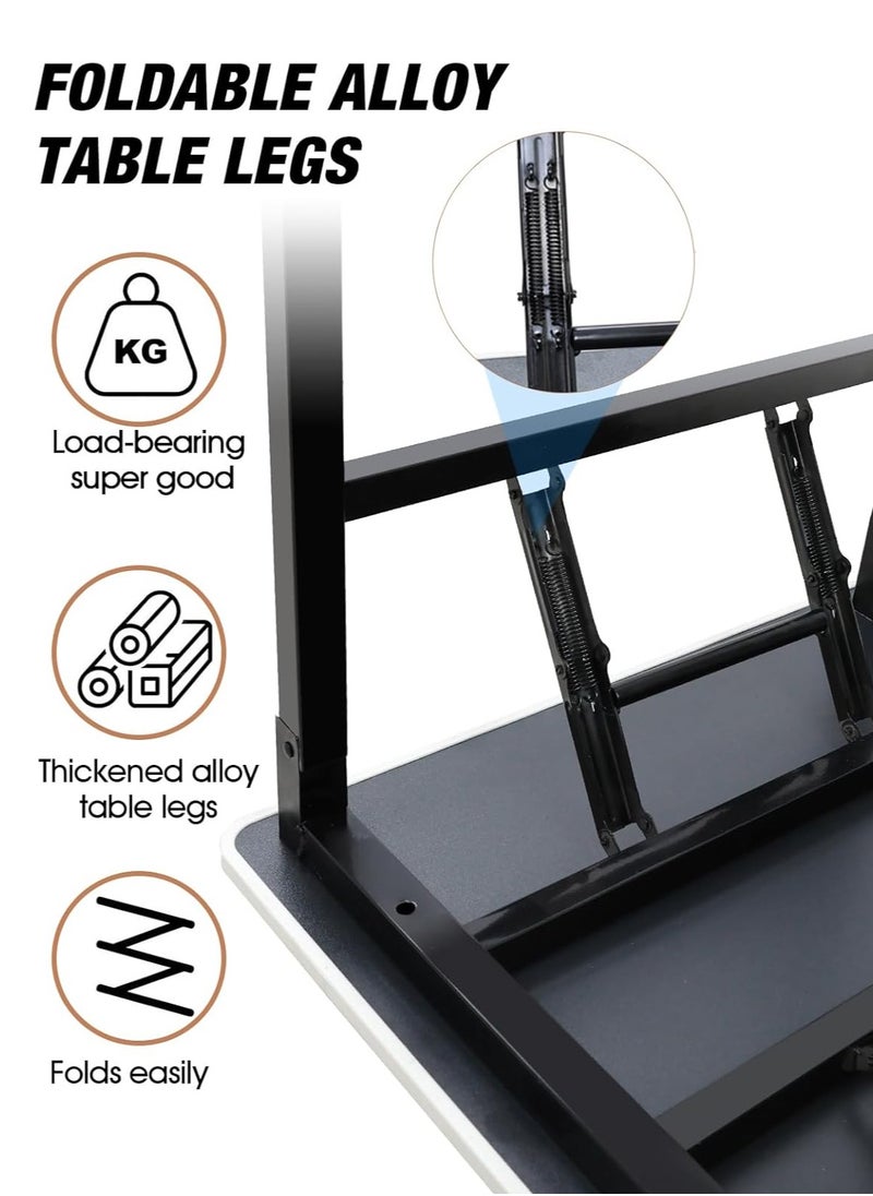 Adjustable Folding Desk No Install, Portable and Compact Computer Walnut Table Office Table for Home, Office, Study, Dining, Camping, Picnic, and BBQ (White, 60 * 60 * 53cm) - pzsku/Z1D7FA3C6D4588978F107Z/45/_/1733746385/fceefec0-e3d3-4866-91eb-83a3ac63fbe1