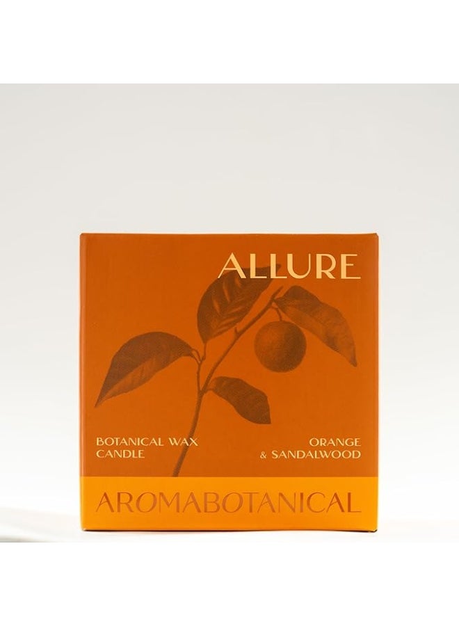 ALLURE Jar Candle 400g | Orange & Sandalwood Scented Candle | Botanical Wax Aromatherapy Candle | Long Lasting Clean Burn | Luxury Home Fragrance Gift for Living Room - Image 3