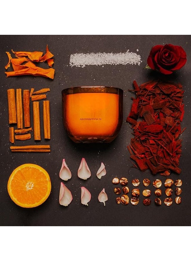 ALLURE Jar Candle 400g | Orange & Sandalwood Scented Candle | Botanical Wax Aromatherapy Candle | Long Lasting Clean Burn | Luxury Home Fragrance Gift for Living Room - Image 1