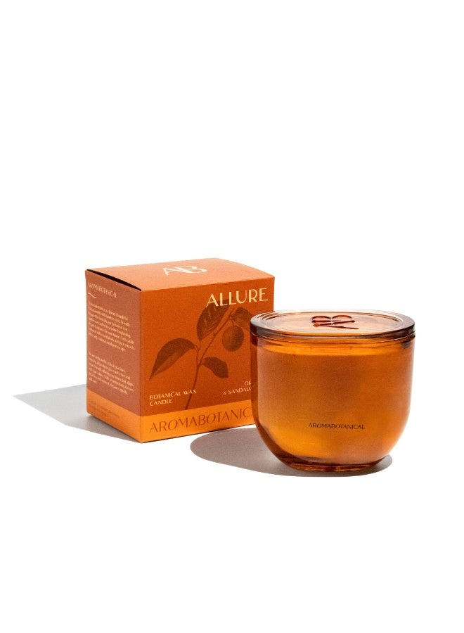 ALLURE Jar Candle 400g | Orange & Sandalwood Scented Candle | Botanical Wax Aromatherapy Candle | Long Lasting Clean Burn | Luxury Home Fragrance Gift for Living Room - Image 1