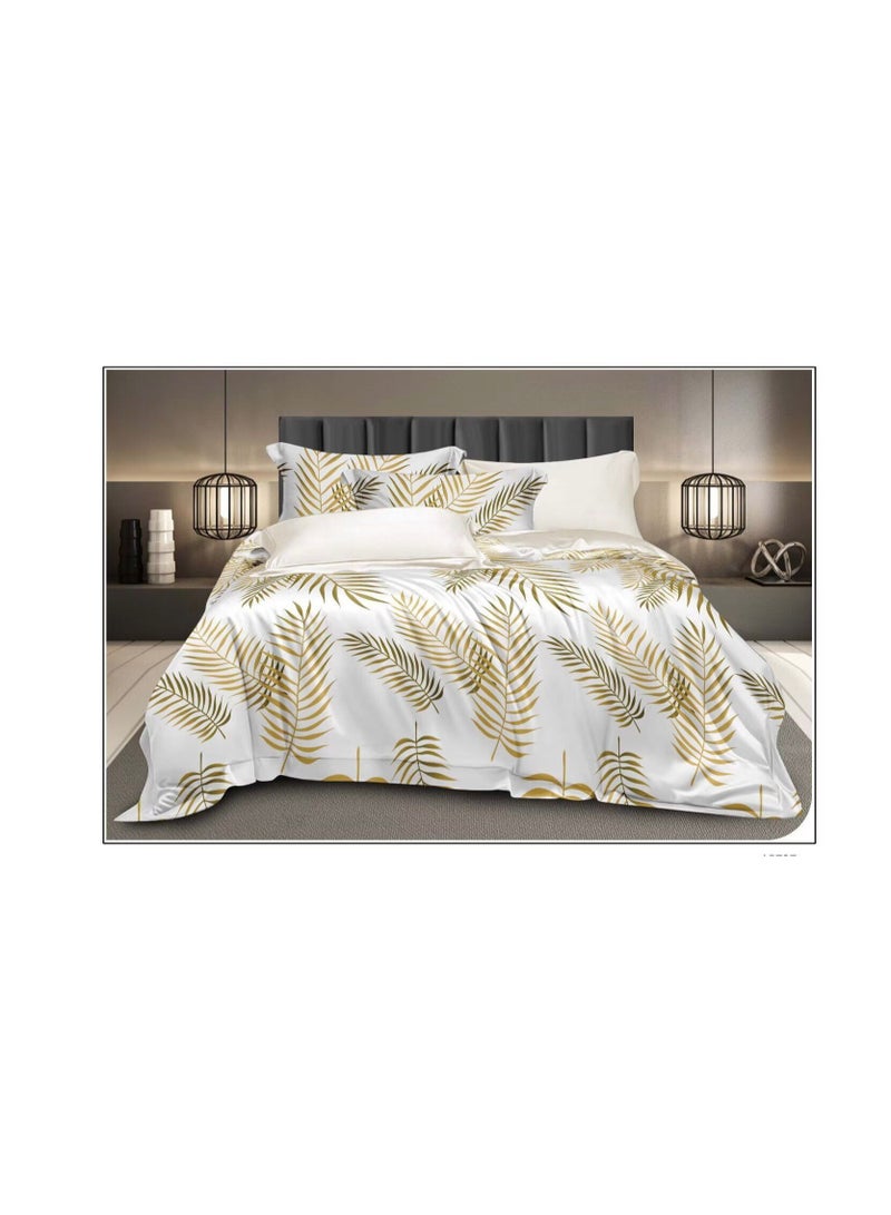 4pcs Soft & Breathable Cotton Single Comforter for All Seasons Duvet inserted bedding set 