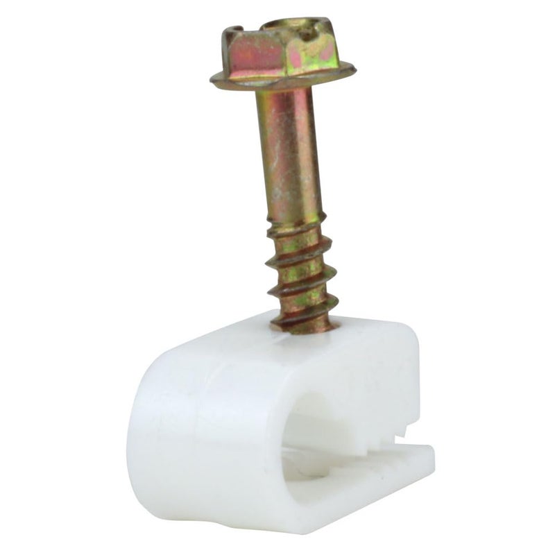 Skywalker Flexible Single Cable Screw Clips (Pack of 100 / White) - Image 3