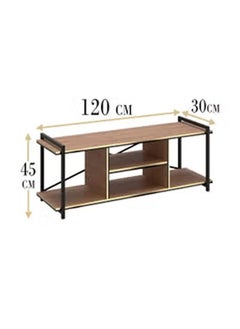AGD A TV table with large storage capacity, made of modern wood and metal legs  - Image 3