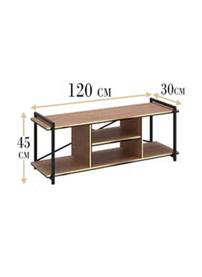 AGD A TV table with large storage capacity, made of modern wood and metal legs  - Image 3