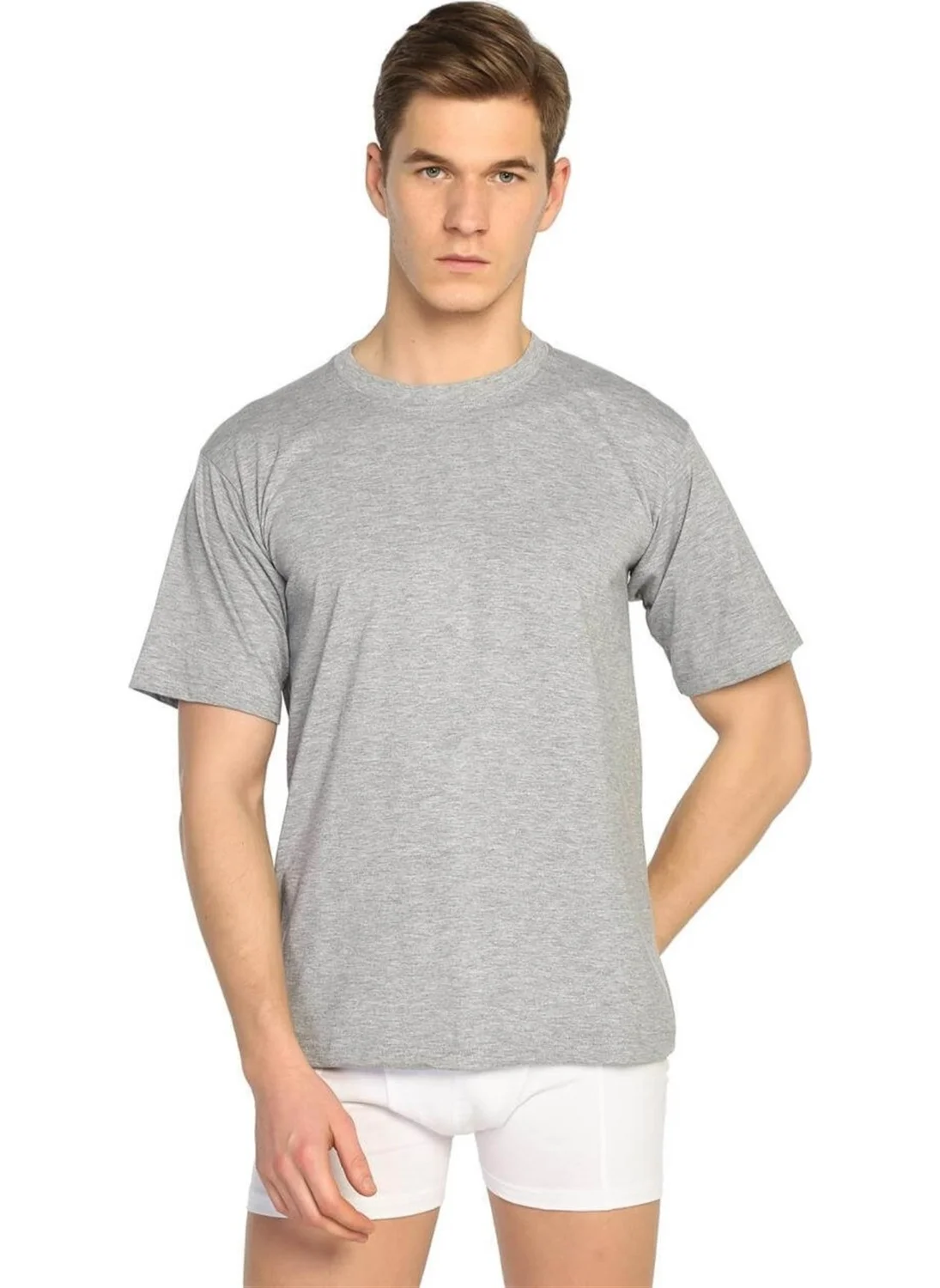 Tutku Crew Neck Cotton Colored Men's Undershirt